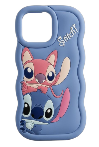 Coque Stitch 3D en silicone – Protection mignonne et anti-choc pour iPhone