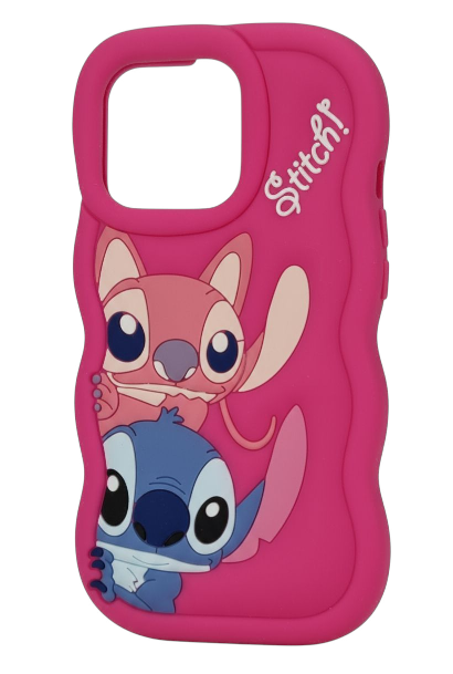 Coque Stitch 3D en silicone – Protection mignonne et anti-choc pour iPhone
