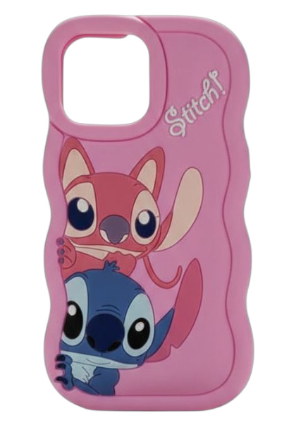 Coque Stitch 3D en silicone – Protection mignonne et anti-choc pour iPhone